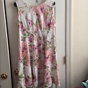 White lace floral sun vintage sun dress